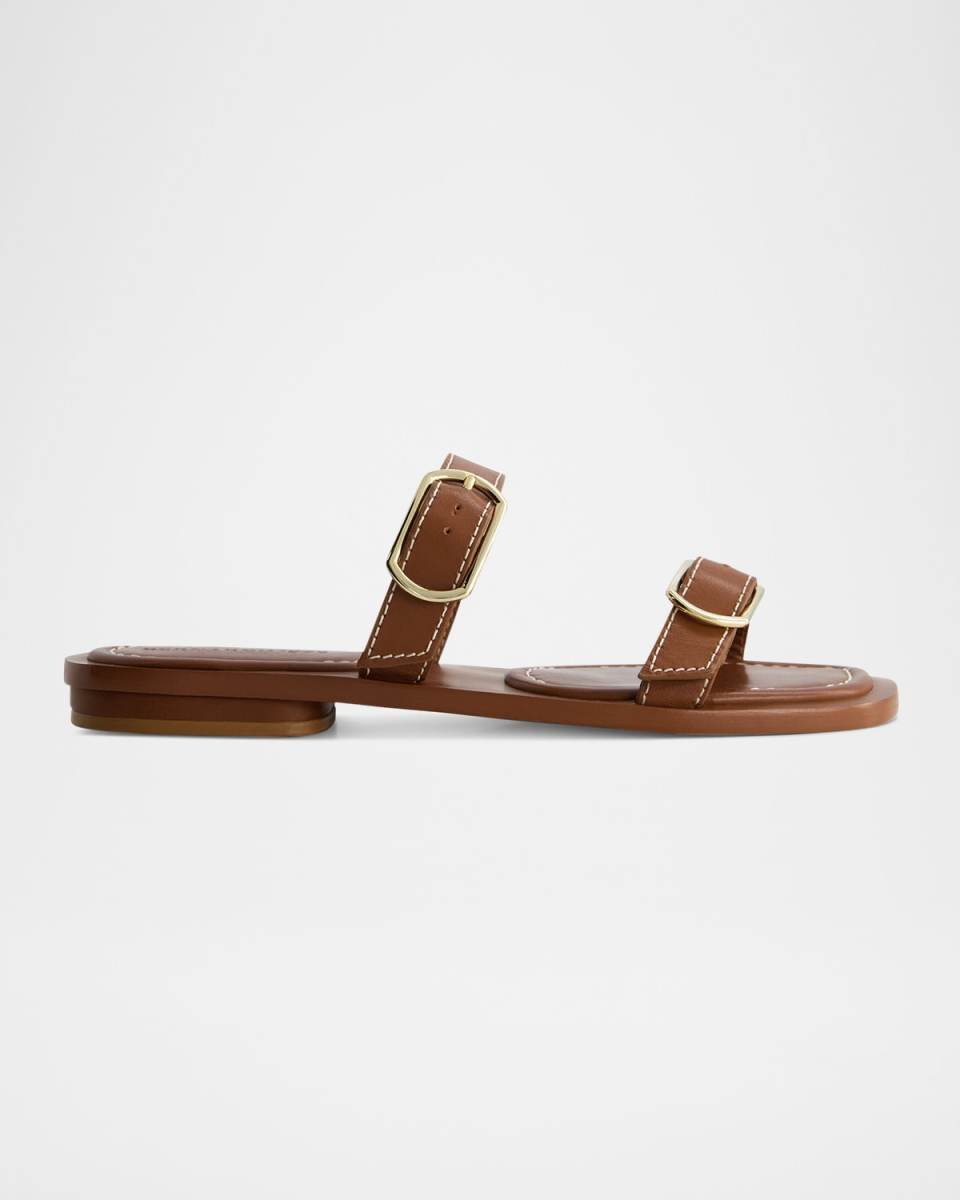 Arta Dual Buckle Slide Sandals